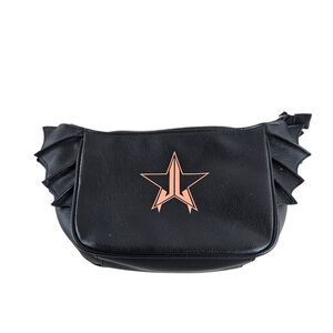 Jeffree Star Cosmetics Black Makeup Bag Pink Logo Bat Wing Travel Case